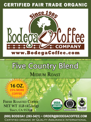 FTO Five Country Blend label