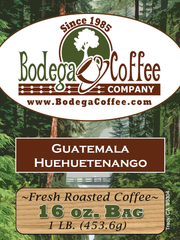 Guatemala Huehuetenango label