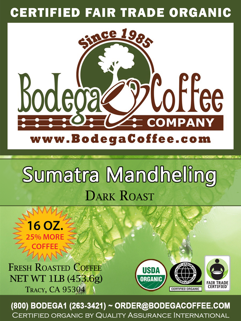 FTO Sumatra Mandheling label