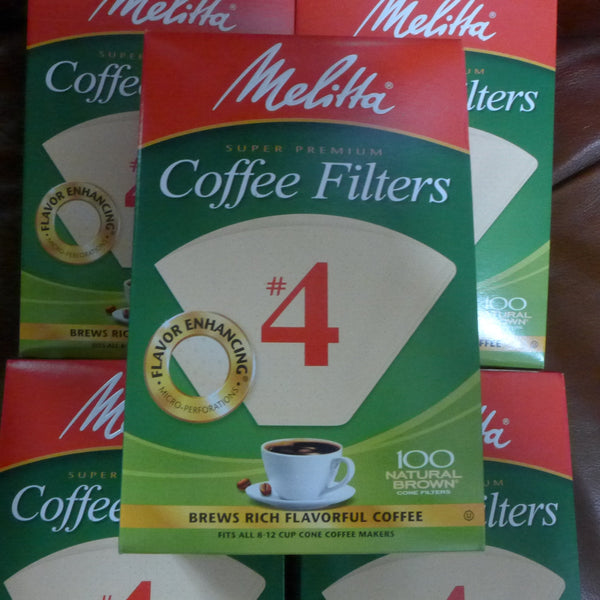 Melitta Coffee Filters Natural Brown #4 Cone